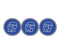 Protection Visage Obligatoire - 3fois 5cm - Sticker/Autocollant