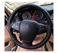 Protection Volant Voiture pour BMW E70 X5 2007-2011 Housse Volant Cuir Synthétique Tressé Accessoires Voiture Couvre(3 Colors Thread)