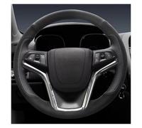 Protection Volant Voiture pour Chevrolet pour Malibu 2011-2014 pour Volt 2011 2012 2013 2014 2015 Housse Volant Cuir Artificiel Noir Couvre(Yellow Thread)