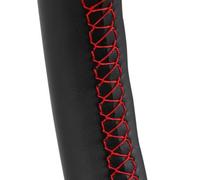 Protection Volant Voiture pour Citroen pour Grand C4 pour Picasso pour Space pour Tourer 2013-2022 Housse Volant Voiture Cuir Microfibre Cousue Main Couvre(Red Thread)