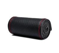 Protection Volant Voiture pour Seat pour Leon Mk3 5F pour Ibiza 6j 6l 1P 1M pour Ateca pour Arona pour Cupra pour Formrentor Housse Volant Voiture Cuir Véritable Coutures Main(Red Thread)
