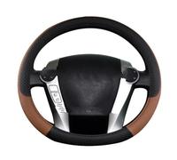 Protection Volant Voiture pour Toyota pour Prius 30 20 pour Prius V pour Prius C pour Prius pour Prime Housse De Volant De Voiture en Cuir PU Antidérapant(Brown)