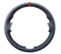 Protection Volant Voiture pour VW pour Skoda pour Seat pour Leon MK1 pour Golf 4 IV pour Passat B5 pour Polo Housse Volant Voiture Cuir Perforé Couvre(Red Thread)