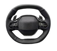 Protection Volants Housse Volant Noire pour Peugeot 3008 4008 2017 2018 508 2019 Couverture Volant Voiture(Red Thread)