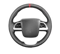 Protection Volants Housse Volant Similicuir Respirant pour Toyota pour Prius4 pour Mirai pour Prius pour Prime 2015-2022 Couverture Volant Voiture(Black Thread)