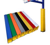 Protections adhésives de 1,8 m pour poteau de basket-ball - Protection carrée pour garage et sous-sol, sécurité des joueurs, protection extérieure pour panier de basket-ball, durable et faci