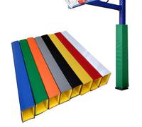 Protections adhésives pour poteaux de basket-ball de 1,8 m - Protections carrées pour poteaux de garage et de sous-sol, pour la sécurité des joueurs, protection extérieure pour panier de bas