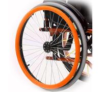 Protections Antidérapantes For Jantes De Fauteuil Roulant En Silicone, Résistantes À L'usure Et Aux Taches, Faciles À Nettoyer Compatibles Avec Les Jantes De 22/24 Pouces(Orange,24in)