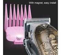 Protections colorées pour tondeuse à cheveux professionnelle, 6 pièces, avec attaches aimantées, peignes X7XA