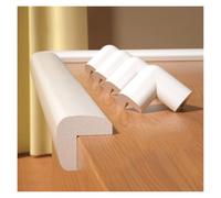 Protections d'angle de bord avec 4 coins de protection Bandes de sécurité anti-collision en mousse auto-adhésive Coussin d'escalier for enfants for meubles Armoires Marches(White,5 m/16.4ft)