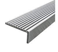 Protections d'angle d'escalier antidérapantes en Acier Inoxydable, adaptées aux marches extérieures - 10 cm de Large x 130 cm de Long - conviennent aux sols en Vinyle, Composites et carrelag