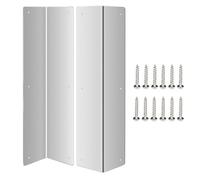 Protections d'angle en acier inoxydable - Protection des bords pour charges | 2 pièces de protection pour bords d'angle à 89° pour cheminées murales, résidentielles, commerciales, extérieures