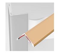 Protections d'angle en alliage d'aluminium auto-adhésives en forme de L - 150 cm - Protection double face pour la prévention des chocs sur les murs et les portes (A 2,5 x 2,5 cm)