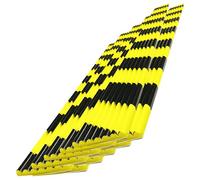 Protections d'angle en Mousse De 39", Protections d'angle Autocollantes avec Bandes Noires Et Jaunes, Protections De Sécurité pour Murs, Escaliers, Garages Et Entrepôts(Wave-Shaped,10PCS)