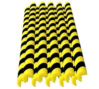 Protections d'angle en Mousse De 39", Protections d'angle Autocollantes avec Bandes Noires Et Jaunes, Protections De Sécurité pour Murs, Escaliers, Garages Et Entrepôts(Small L-Shaped,10PCS)