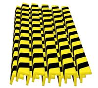Protections d'angle en Mousse De 39", Protections d'angle Autocollantes avec Bandes Noires Et Jaunes, Protections De Sécurité pour Murs, Escaliers, Garages Et Entrepôts(Large L-Shaped,10PCS)