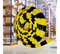 Protections d'angle pour Murs De 5 M, Bandes Anti-Collision Jaunes Et Noires, Embouts Autocollants en Caoutchouc NBR pour Colonnes De Garage, Murs D'entrepôt Et Espaces Commerciaux(L-Shaped,10PCS)