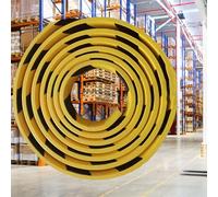 Protections d'angle pour Murs De 5 M, Bandes Anti-Collision Jaunes Et Noires, Embouts Autocollants en Caoutchouc NBR pour Colonnes De Garage, Murs D'entrepôt Et Espaces Commerciaux(Flat,10PCS)