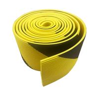 Protections D'angle Pour Murs De 5 M, Jaunes Et Noires, Protections De Sécurité En Caoutchouc NBR Ondulé Auto-adhésif Avec Bandes Jaunes Et Noires Pour Colonnes De Garage(10PCS,20 cm)