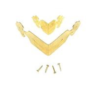 Protections d'angle pour plinthes en métal Lot de 12 Protections d'angle décoratives for Coffre à Bijoux, Coffret Cadeau à vin, Caisse en Bois, Table, Bureau, Clous dorés en Bronze(47mm Color 1)