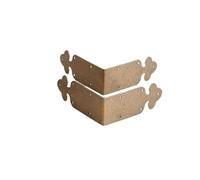 Protections d'angle pour plinthes en métal Lot de 4 équerres d'angle en métal doré et Bronze for Cadre Photo, Protection de Meubles, Protection décorative, Clou(Color 2)
