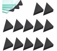 Protections d'angle, Triangle Coin Protecteur, Couvertures de Coin de Miroir Noir, Protections d'angle D'Étagère de Table en Verre en Plastique, 10 mm, 12 Pièces