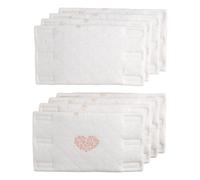 Protections De Barreaux De Lit En Coton Matelassé - Petit Coeur Blanc/rose TU