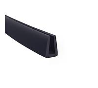 Protections de bord en U, garniture de bord en U en caoutchouc noir de 10 m, bande d'étanchéité en caoutchouc for projets de bricolage en tôle, voiture, porte, largeur x hauteur, 10 mm x 13 mm(8mm x 4