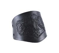 Protections de bras Bracelet en cuir, Marteau de Thor, Court - Manchon Viking Moyen-âge, noir