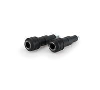 Puig 21458N Protecteurs moteur Vintage 2.0 en polyamide avec design cylindrique et protection intégrale du châssis et du moteur, Noir