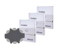 Protections de cire authentiques de marque Danemark Oticon pour prothèses auditives Oticon ProWax - Pièces de rechange OEM pour appareils auditifs personnalisés (3 paquets/18 filtres au total)
