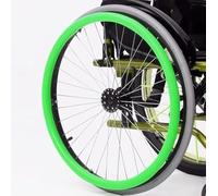 Protections De Poignées en Silicone Durable pour Jantes De Fauteuil Roulant | Antidérapantes, Confortables Et Faciles à Installer | Améliorent La Mobilité Et La Green Color to FIT on 24 Rims