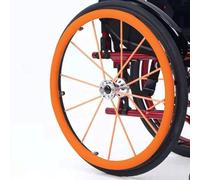 Protections De Poignées en Silicone Durable pour Jantes De Fauteuil Roulant | Antidérapantes, Confortables Et Faciles à Installer | Améliorent La Mobilité Et La Orange Color to FIT on 24 Rims
