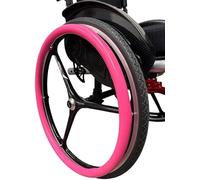 Protections De Poignées en Silicone Durable pour Jantes De Fauteuil Roulant | Antidérapantes, Confortables Et Faciles à Installer | Améliorent La Mobilité Et La Pink Color to FIT on 24 Rims