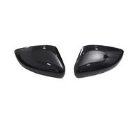 Protections de rétroviseurs Coques De Rétroviseurs Latéraux Noirs Et Rouges Pour Polo MK5 6R 6C, Accessoires De Remplacement Cadre Couverture Rétroviseur(Glass Black 1 pair)