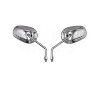 Protections de rétroviseurs Rétroviseurs Latéraux Chromés/noirs Pour Moto Vulcan Pour Vulcan Pour VN 800 900 1500 1600 1700 2000 10 Mm Boîtier Rétroviseur(Gray)