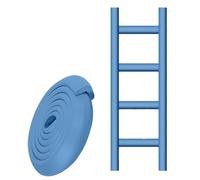 Protections D'échelle Pour Lits Superposés 6.5 Ft, Protections D'angle Souples En Forme De L, Revêtement En Mousse Auto-adhésif Pour Le Confort Des Pieds Sur Les Marches D'escalier(Blue,5pcs)