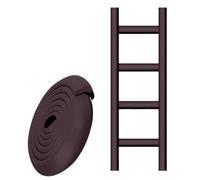 Protections D'échelle Pour Lits Superposés 6.5 Ft, Protections D'angle Souples En Forme De L, Revêtement En Mousse Auto-adhésif Pour Le Confort Des Pieds Sur Les Marches D'escalier(Brown,5pcs)