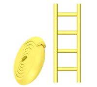 Protections D'échelle Pour Lits Superposés 6.5 Ft, Protections D'angle Souples En Forme De L, Revêtement En Mousse Auto-adhésif Pour Le Confort Des Pieds Sur Les Marches D'escalier(Yellow,2pcs)