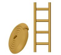 Protections D'échelle Pour Lits Superposés 6.5 Ft, Protections D'angle Souples En Forme De L, Revêtement En Mousse Auto-adhésif Pour Le Confort Des Pieds Sur Les Marches D'escalier(Dark Yellow,2pcs)