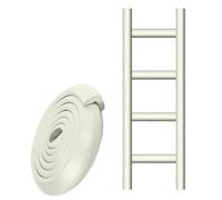 Protections D'échelle Pour Lits Superposés 6.5 Ft, Protections D'angle Souples En Forme De L, Revêtement En Mousse Auto-adhésif Pour Le Confort Des Pieds Sur Les Marches D'escalier(White,2pcs)