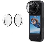 Protections d'objectif pour Insta360 X5 avec 2 protections d'écran en verre trempé Accessoires d'appareil photo PC Plastique (verre optique)