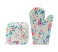 Protections Et Maniques De Four,Gants De Four Résistants À La Chaleur - Kit Lavable De Maniques Et Tapis De Cuisine | pour Bol Micro-Ondes Maison Café Hôtel Boulangerie