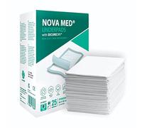 Protections jetables tres absorbantes pour incontinence, Novamed Protections jetables, Lot de 25 coussins de lit jetables pour incontinence 60 x 90 cm, absorbe 1700 ml
