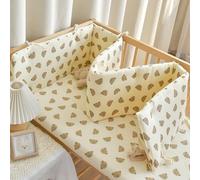 Protections Latérales De Lit Avec Coussins Et Attaches Réglables, Ensemble Tour Protection Tête Lit, Doublure En Maille Respirante Barreaux Rembourrés, Universelles for Barrières Sécurité(E,180X28CM)