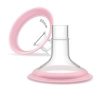 Protections Maymom MyFit 26 mm, série Pano, compatible avec tire-lait Medela - PersonalFit, Freestyle, Harmony, Maxi - Connecteur flexible de style libre - Branchez Maymom connecteur large