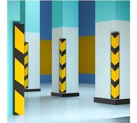 Protections murales de sécurité, Mur d'angle en caoutchouc for entrepôt et atelier réfléchissant, épaisseur de 1 cm, 4 tailles(10pcs-100cm)