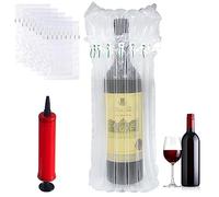 Protections Pour Bouteilles de Vin,Lot de 10 Emballage de bouteille de vin,Protecteurs de Bouteilles de vin,Avec pompe réutilisable pour un emballage et une expédition en toute sécurité