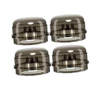 Protections pour Boutons de Cuisinière Noires 4 Pièces en PC | Couvre-boutons de Cuisinière, pour Four et Commande, Anti-feu, Lot Compact pour Animaux et Jeunes