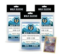 Protections pour cartes à collectionner 3 packs (300) compatibles Pokémon™ & Magic™ - Sleeves Transparentes (66×91mm) | Pochettes Sans PVC ni Acide - Wolf-Sleeve - Album - Portfolio - toploader